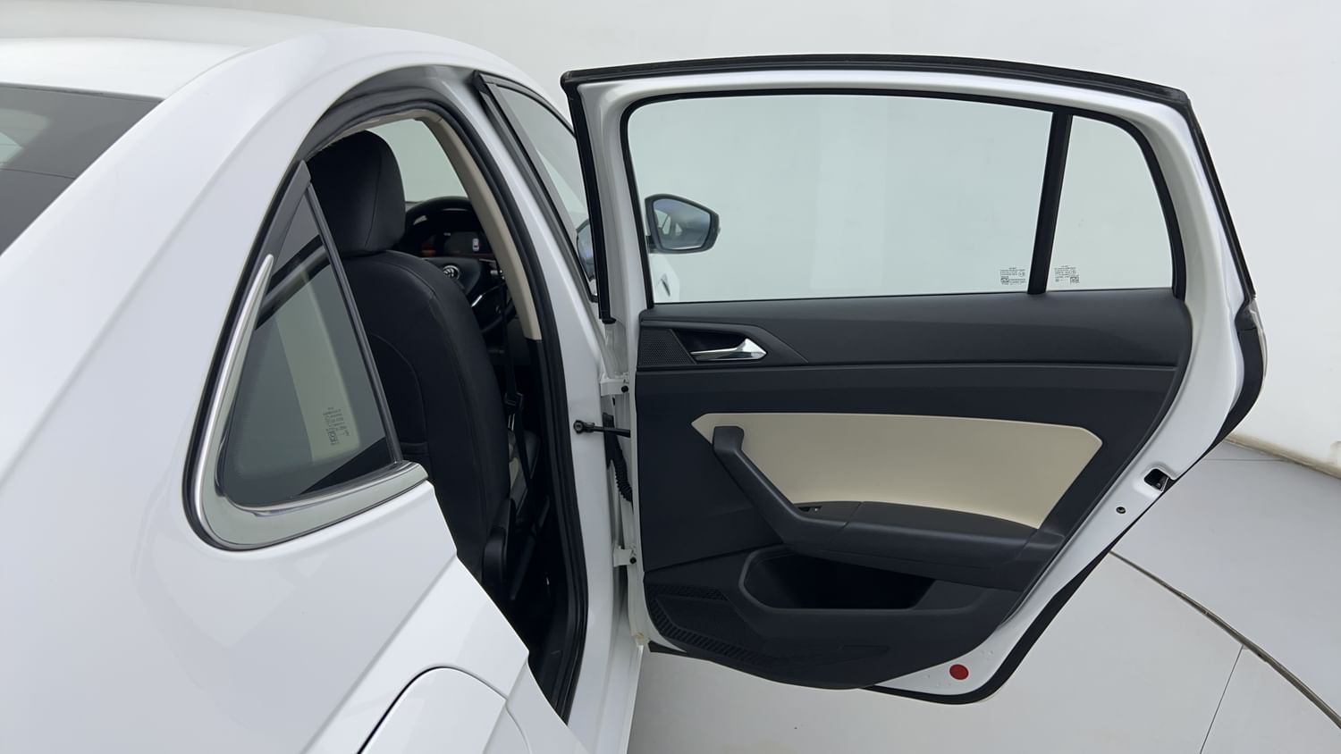 New Skoda Slavia interior RIGHT REAR DOOR OPEN VIEW