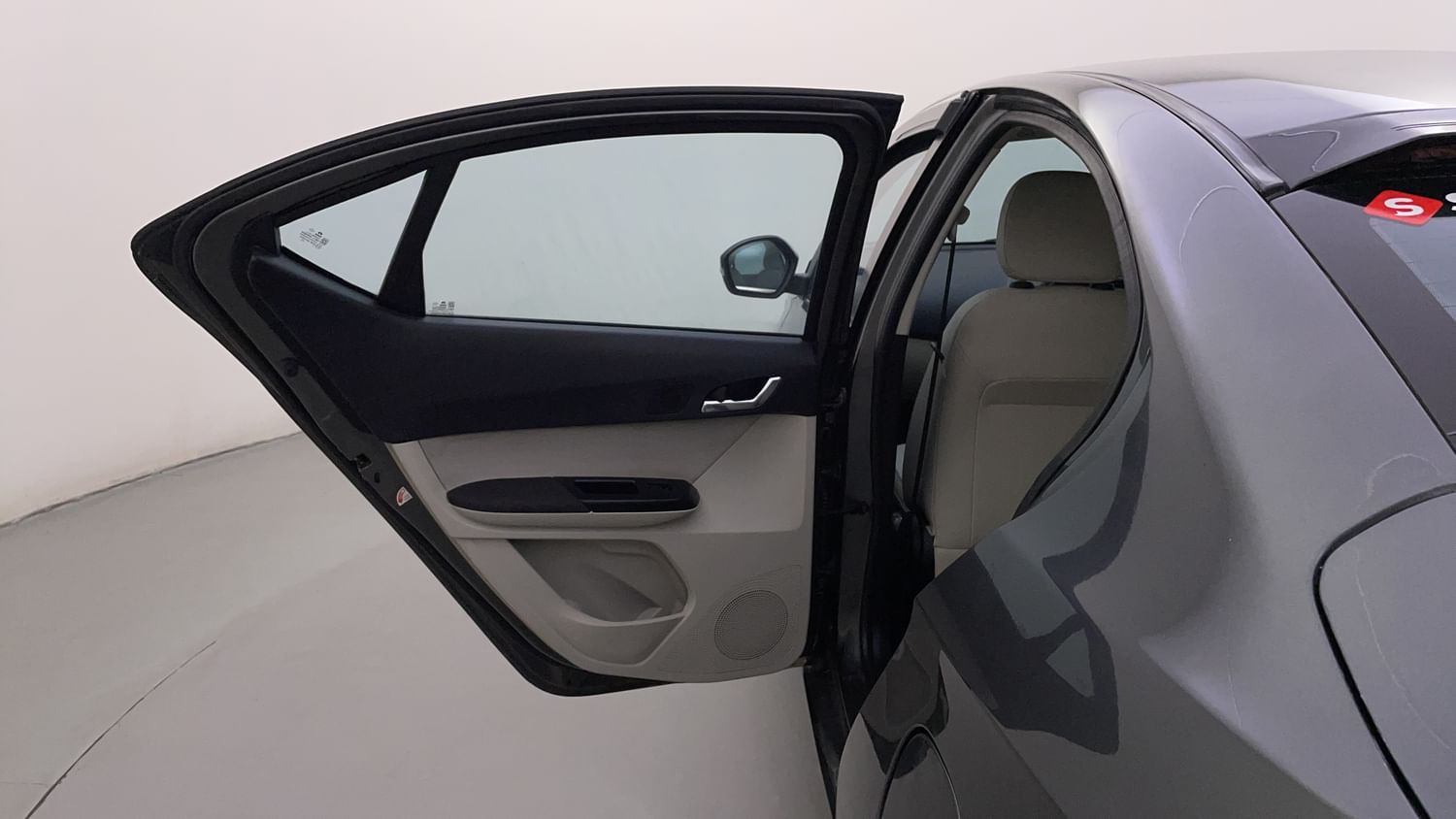 New Tata Tigor interior LEFT REAR DOOR OPEN VIEW