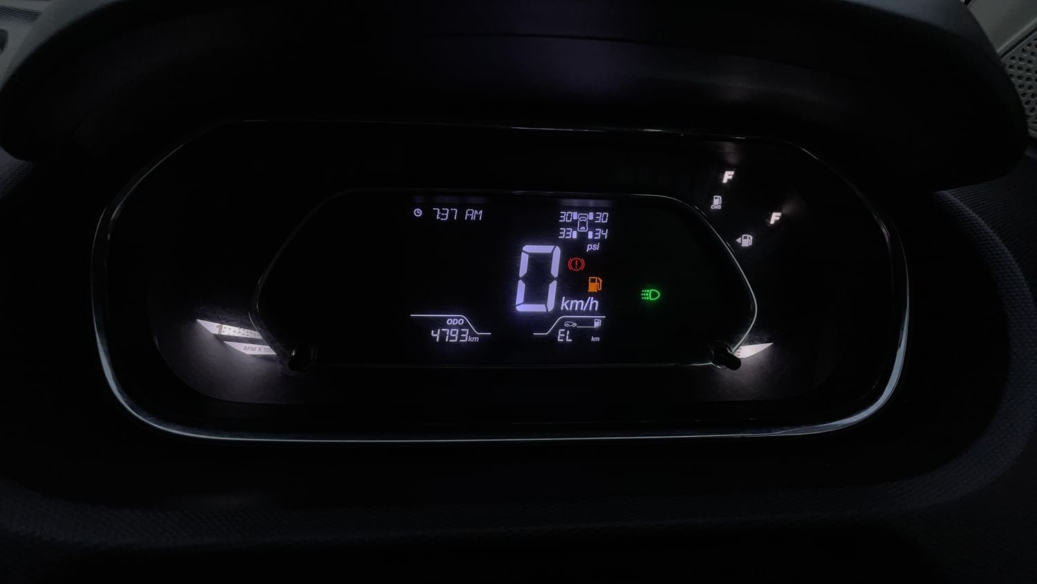 New Tata Tigor interior CLUSTERMETER VIEW