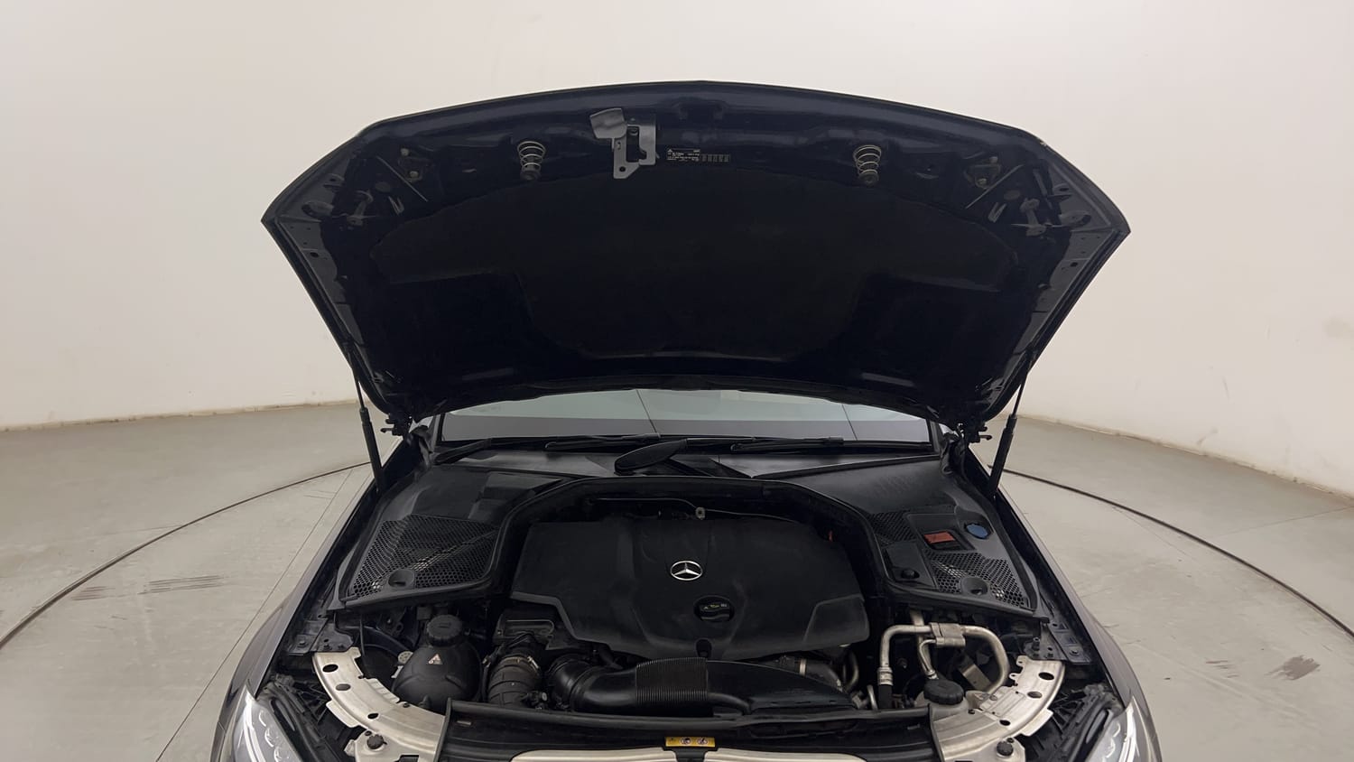 New Mercedes-Benz C-Class engine ENGINE & BONNET OPEN FRONT VIEW