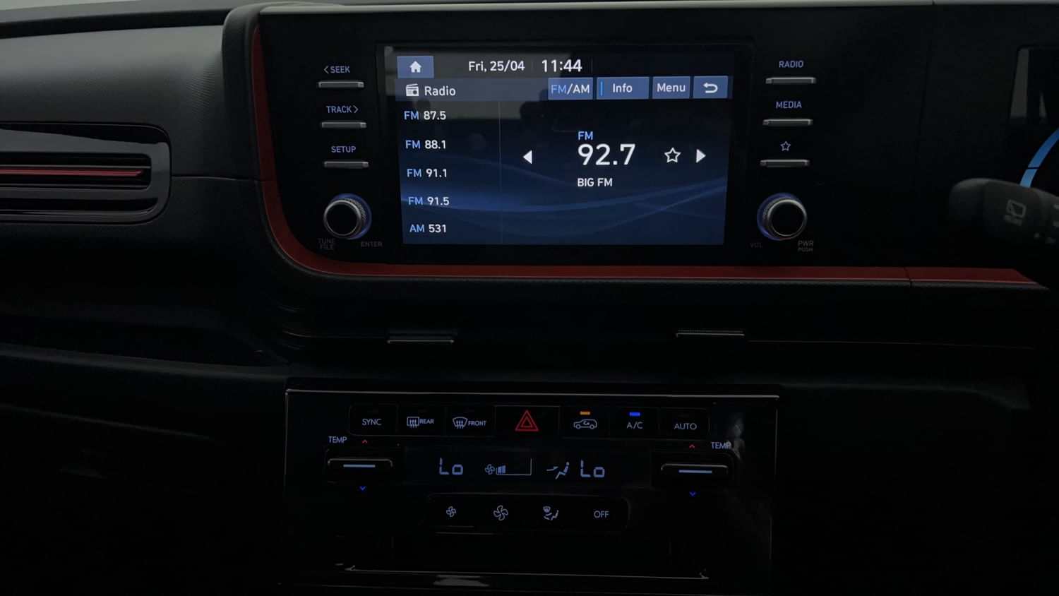 New Hyundai Creta N-Line interior MUSIC SYSTEM & AC CONTROL VIEW