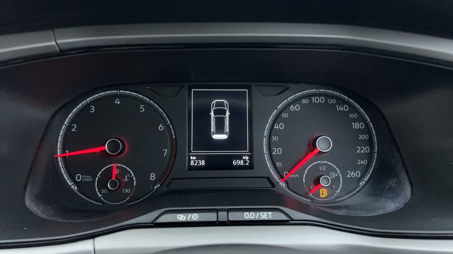 New Volkswagen Taigun interior CLUSTERMETER VIEW
