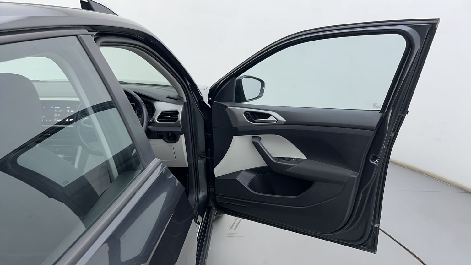 New Volkswagen Taigun interior RIGHT FRONT DOOR OPEN VIEW