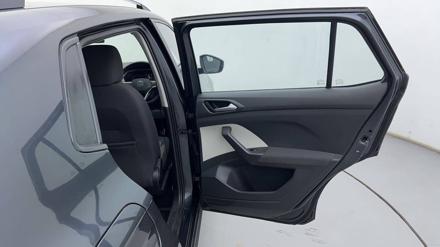 New Volkswagen Taigun interior RIGHT REAR DOOR OPEN VIEW