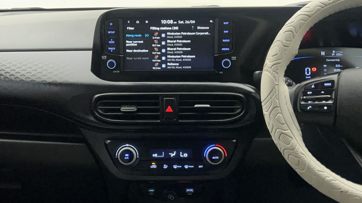 New Hyundai Exter interior MUSIC SYSTEM & AC CONTROL VIEW