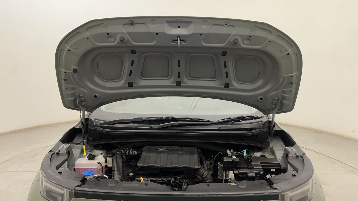 New Hyundai Exter engine ENGINE & BONNET OPEN FRONT VIEW