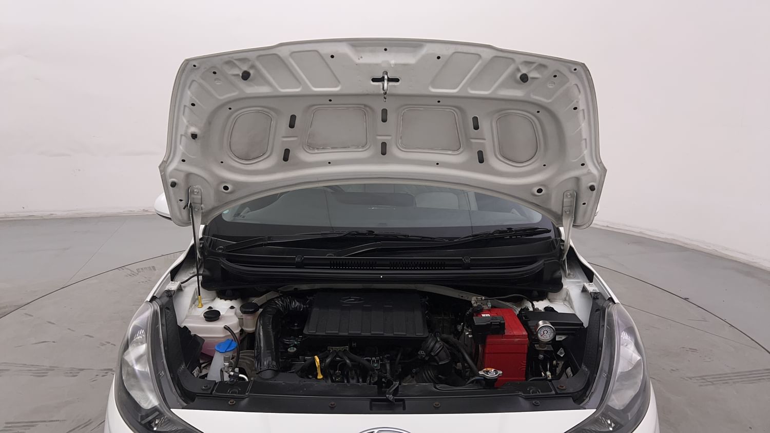 New Hyundai Aura engine ENGINE & BONNET OPEN FRONT VIEW
