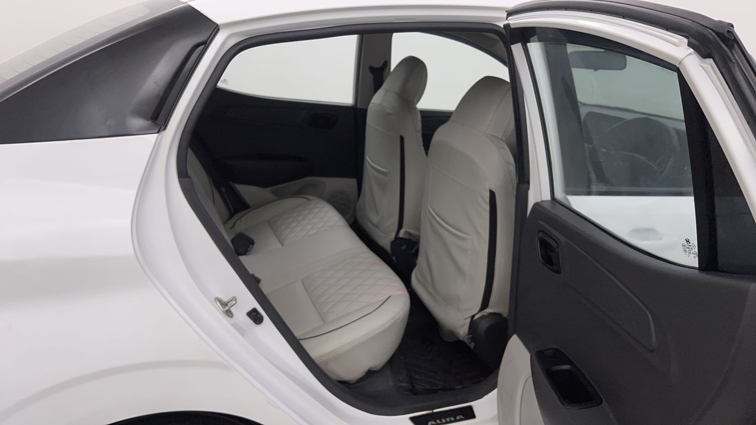 New Hyundai Aura interior RIGHT SIDE REAR DOOR CABIN VIEW