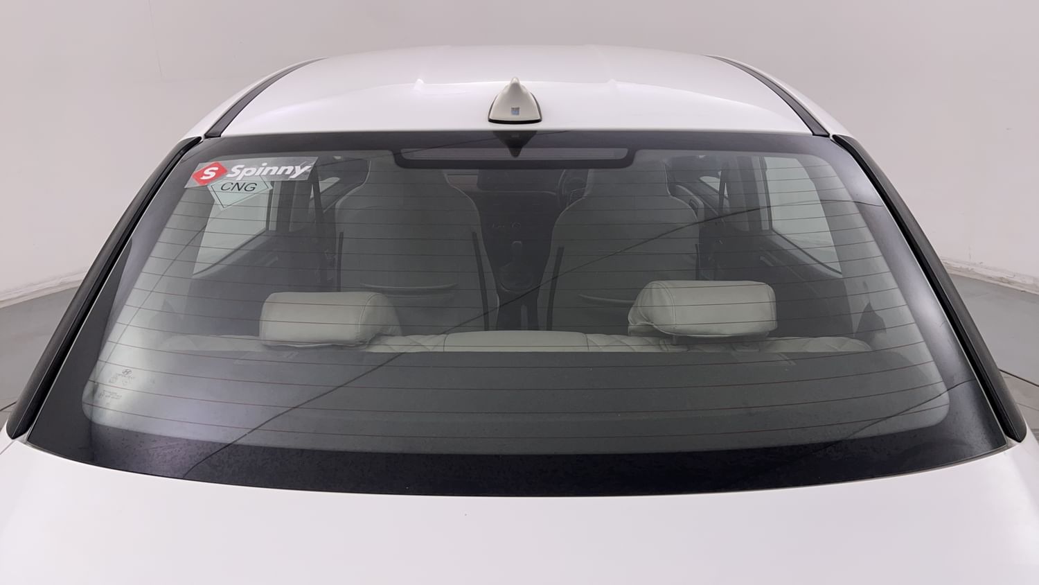 New Hyundai Aura exterior BACK WINDSHIELD VIEW