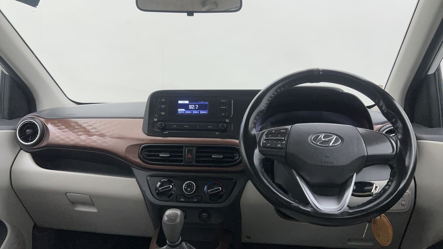 New Hyundai Aura interior DASHBOARD VIEW