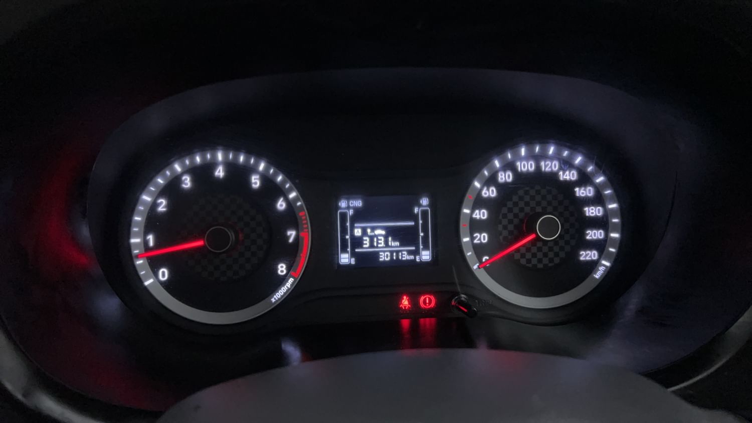 New Hyundai Aura interior CLUSTERMETER VIEW