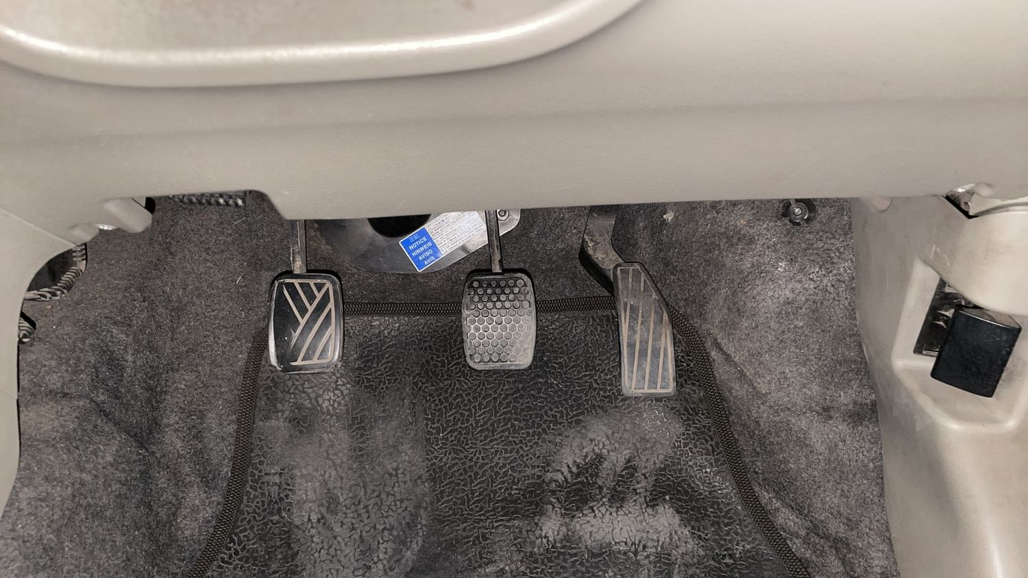 New Maruti Suzuki Celerio interior PEDALS VIEW