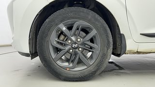 Used 2021 Hyundai Grand i10 Nios Sportz AMT 1.2 Kappa VTVT Petrol Automatic tyres LEFT FRONT TYRE RIM VIEW