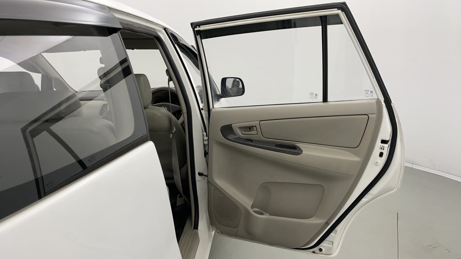 New Toyota Innova interior RIGHT REAR DOOR OPEN VIEW