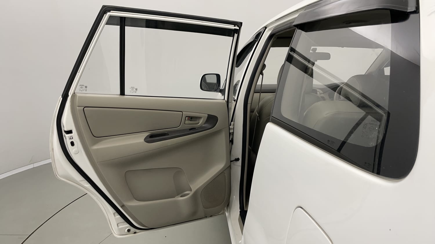New Toyota Innova interior LEFT REAR DOOR OPEN VIEW