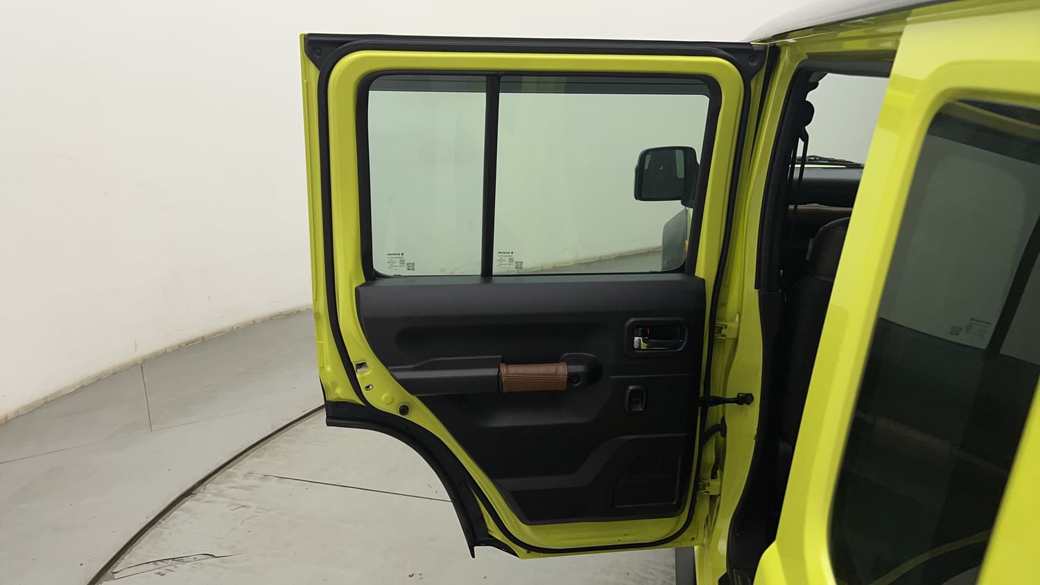 New Maruti Suzuki Jimny interior LEFT REAR DOOR OPEN VIEW