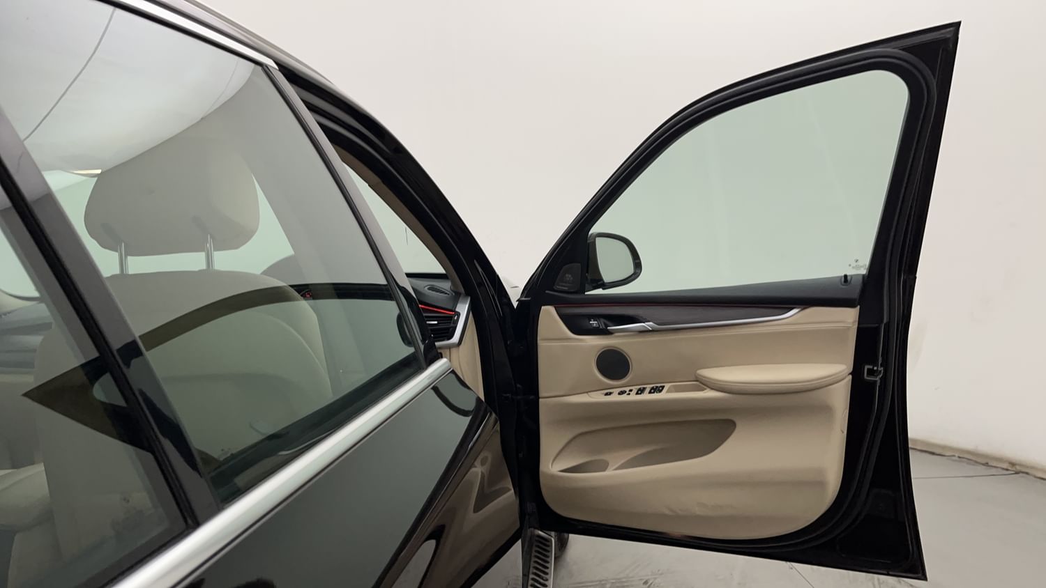 New BMW X5 interior RIGHT FRONT DOOR OPEN VIEW