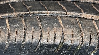 Used 2024 Maruti Suzuki S-Presso Vxi Plus Petrol Manual tyres LEFT FRONT TYRE TREAD VIEW