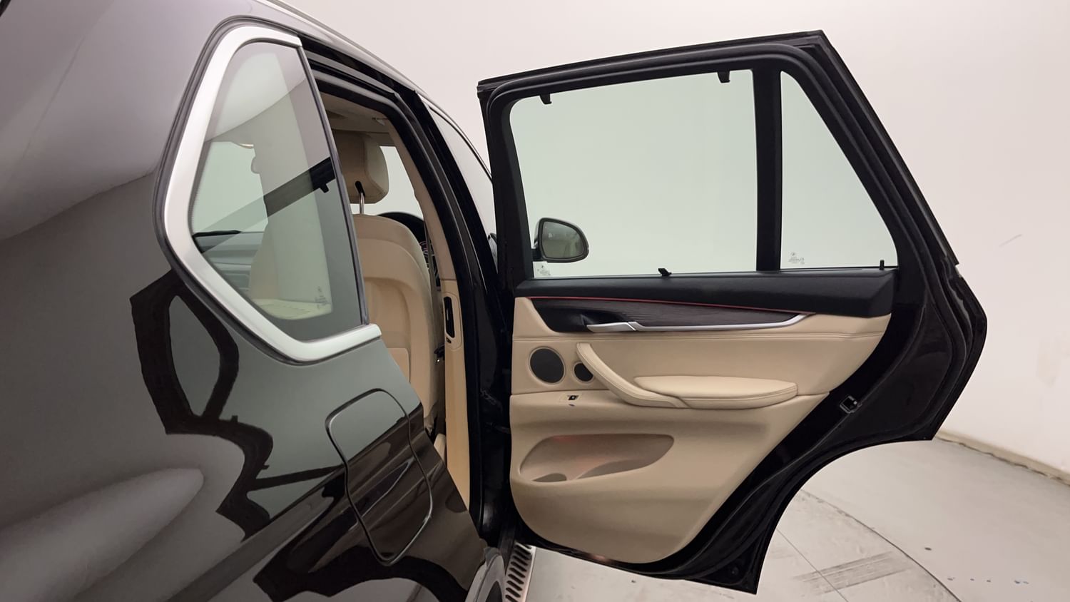 New BMW X5 interior RIGHT REAR DOOR OPEN VIEW