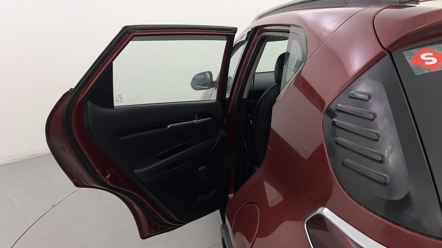 New Kia Sonet interior LEFT REAR DOOR OPEN VIEW
