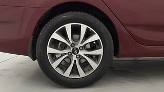 Used 2013 Hyundai Verna Fluidic 1.6 VTVT SX Opt AT Petrol Automatic tyres RIGHT REAR TYRE RIM VIEW