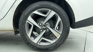 Used 2022 Hyundai Aura SX Plus 1.2 AMT Petrol Petrol Automatic tyres LEFT REAR TYRE RIM VIEW