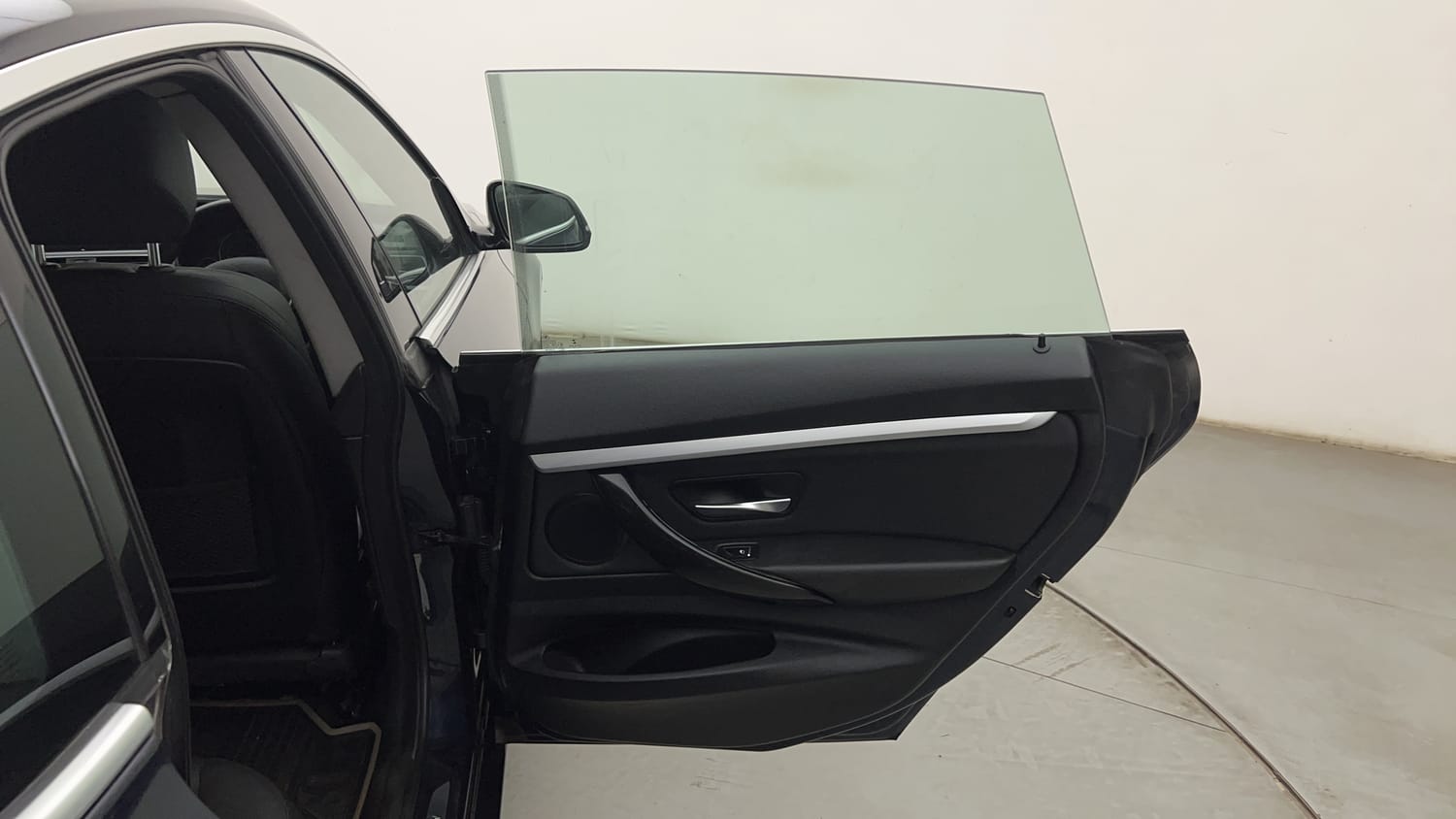 New BMW 3 Series GT interior RIGHT REAR DOOR OPEN VIEW