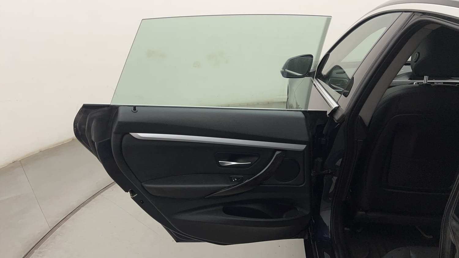 New BMW 3 Series GT interior LEFT REAR DOOR OPEN VIEW