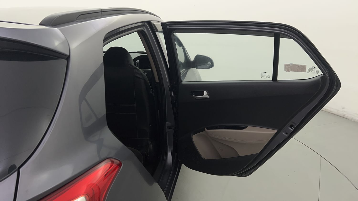 New Hyundai Grand i10 interior RIGHT REAR DOOR OPEN VIEW