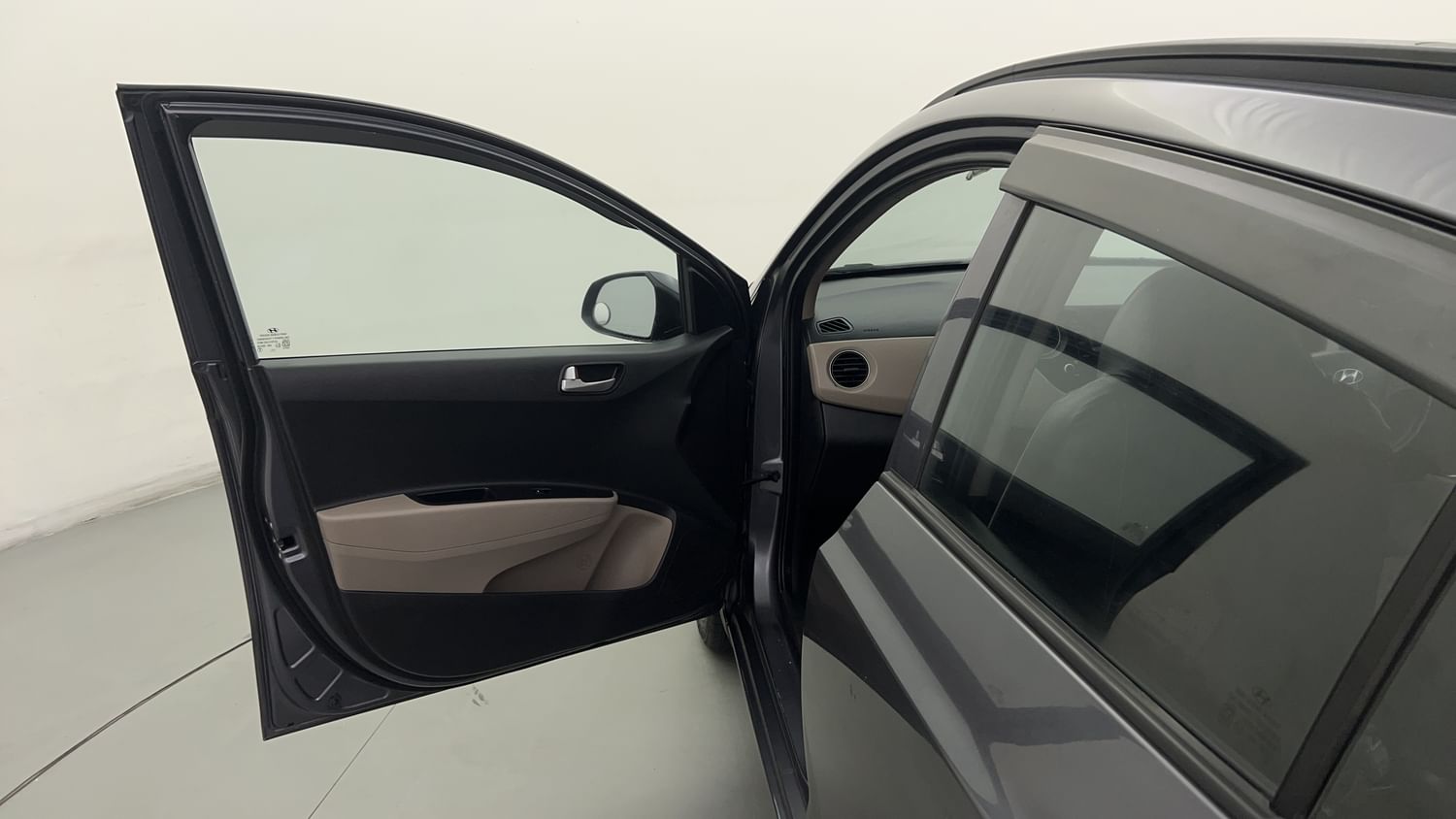 New Hyundai Grand i10 interior LEFT FRONT DOOR OPEN VIEW