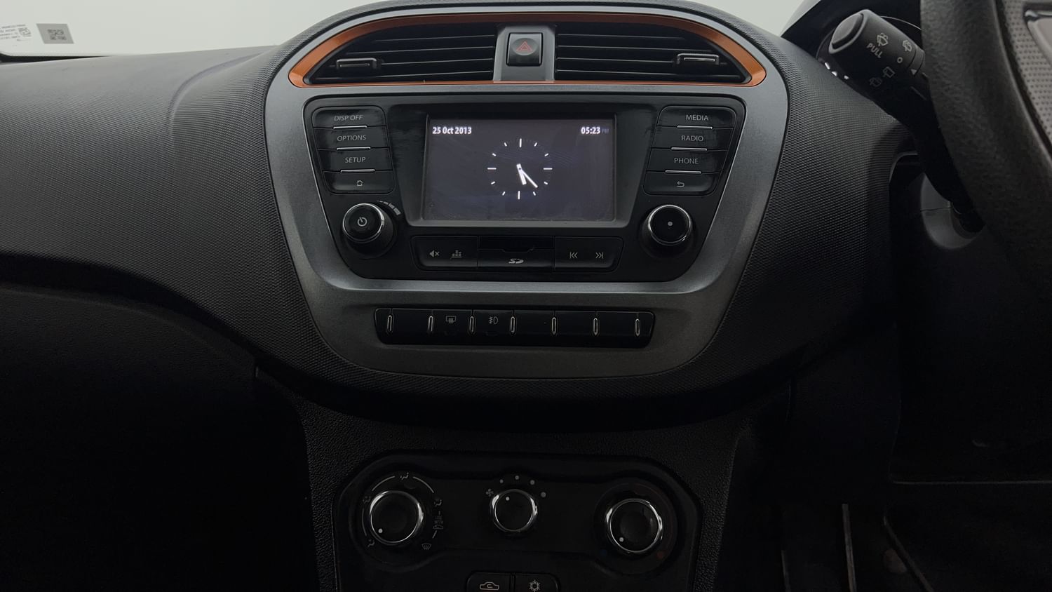New Tata Tiago NRG interior MUSIC SYSTEM & AC CONTROL VIEW