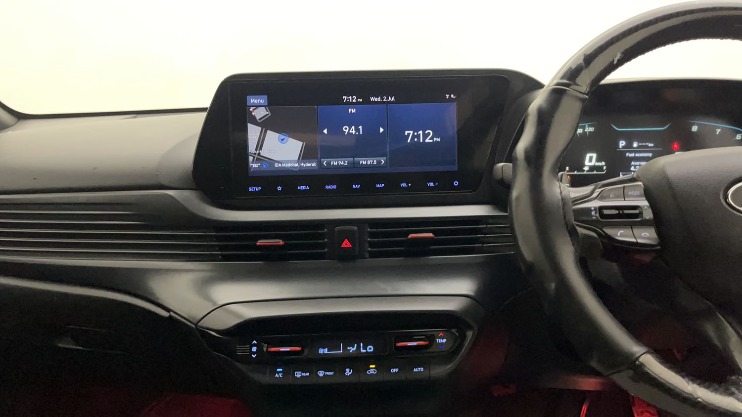 New Hyundai i20 N Line interior MUSIC SYSTEM & AC CONTROL VIEW