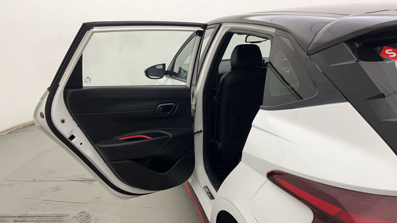 New Hyundai i20 N Line interior LEFT REAR DOOR OPEN VIEW