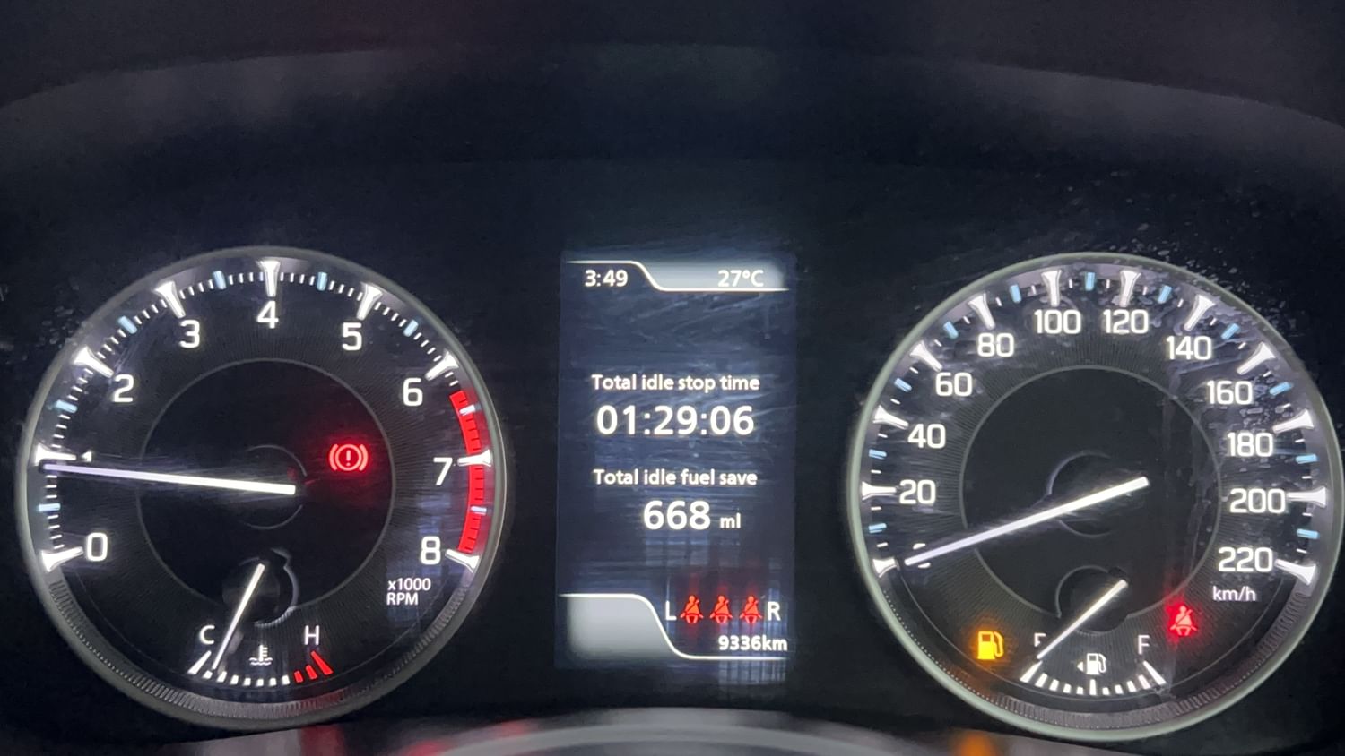 New Toyota Urban Cruiser Taisor interior CLUSTERMETER VIEW