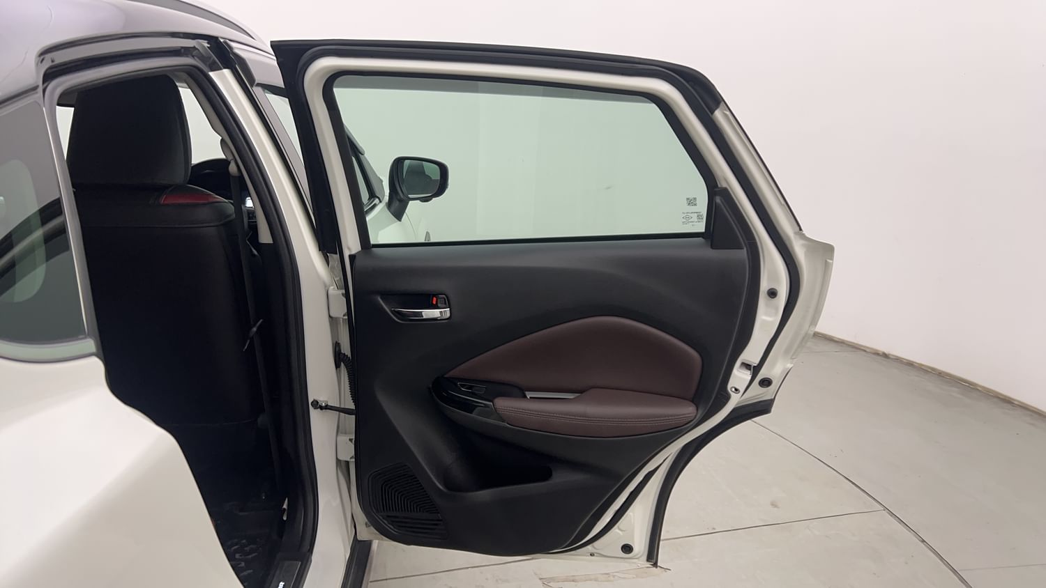 New Toyota Urban Cruiser Taisor interior RIGHT REAR DOOR OPEN VIEW
