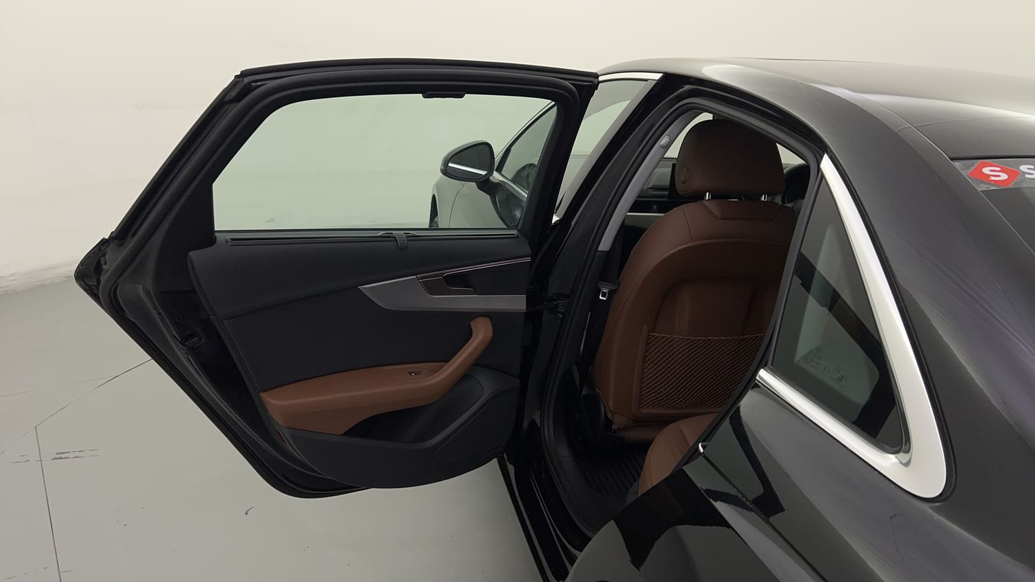 New Audi A4 interior LEFT REAR DOOR OPEN VIEW