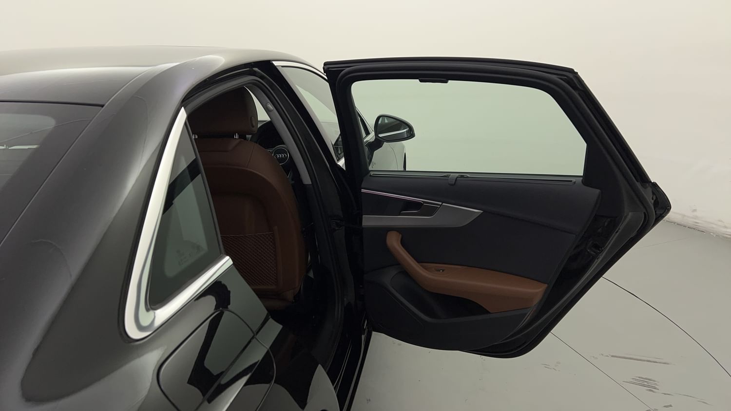 New Audi A4 interior RIGHT REAR DOOR OPEN VIEW