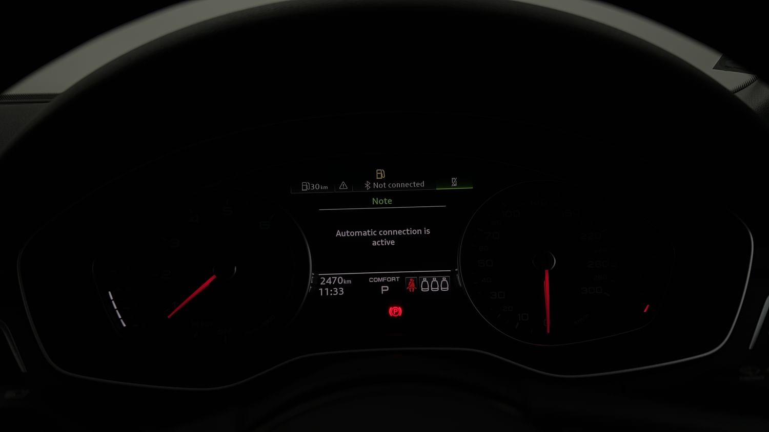 New Audi A4 interior CLUSTERMETER VIEW