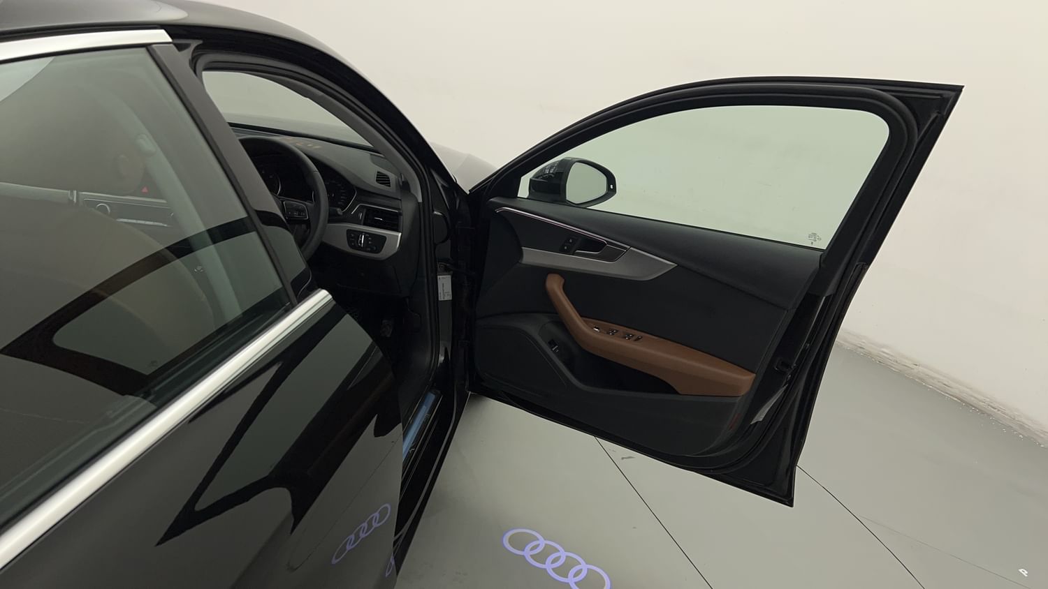 New Audi A4 interior RIGHT FRONT DOOR OPEN VIEW