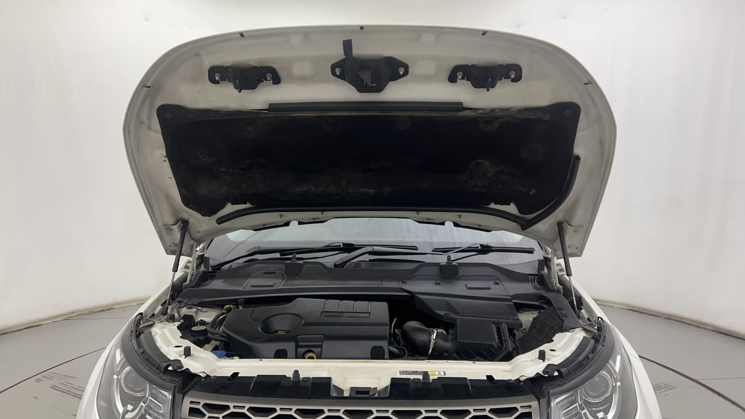 New Land Rover Discovery Sport engine ENGINE & BONNET OPEN FRONT VIEW