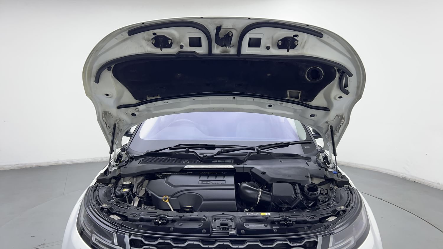 New Land Rover Range Rover Evoque engine ENGINE & BONNET OPEN FRONT VIEW