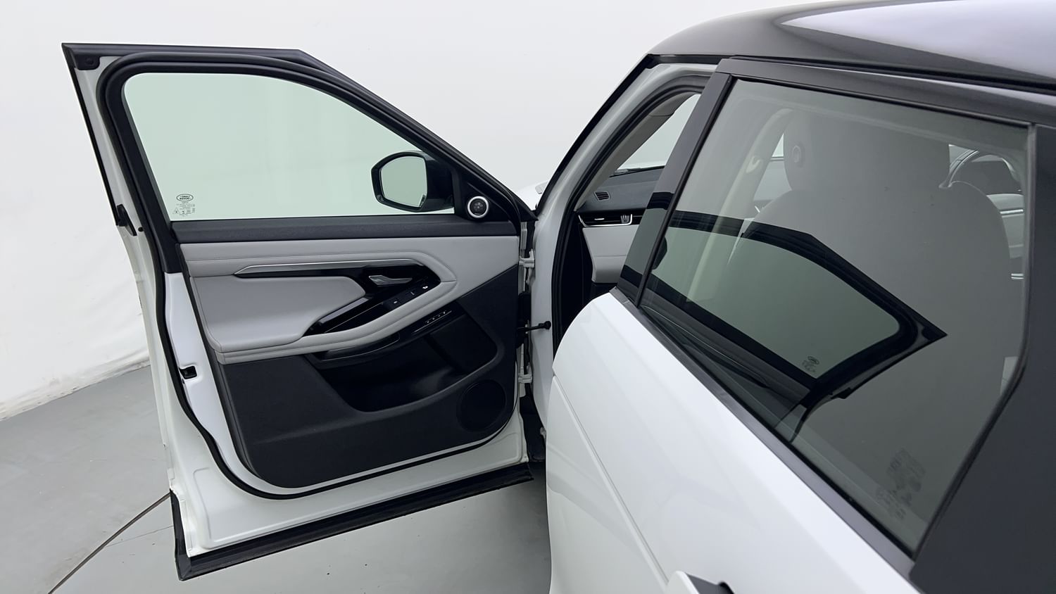 New Land Rover Range Rover Evoque interior LEFT FRONT DOOR OPEN VIEW