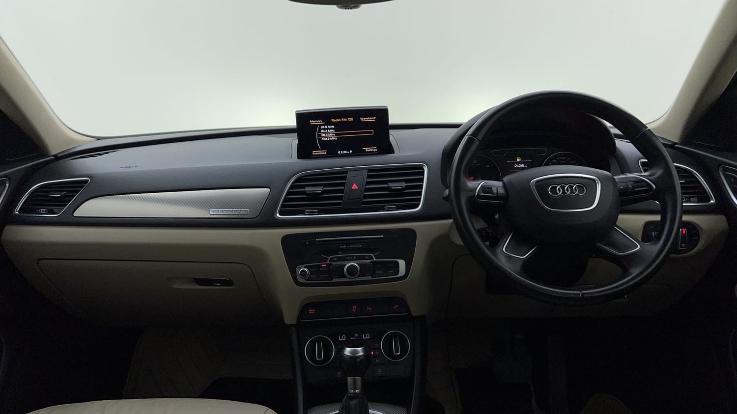 New Audi Q3 interior DASHBOARD VIEW
