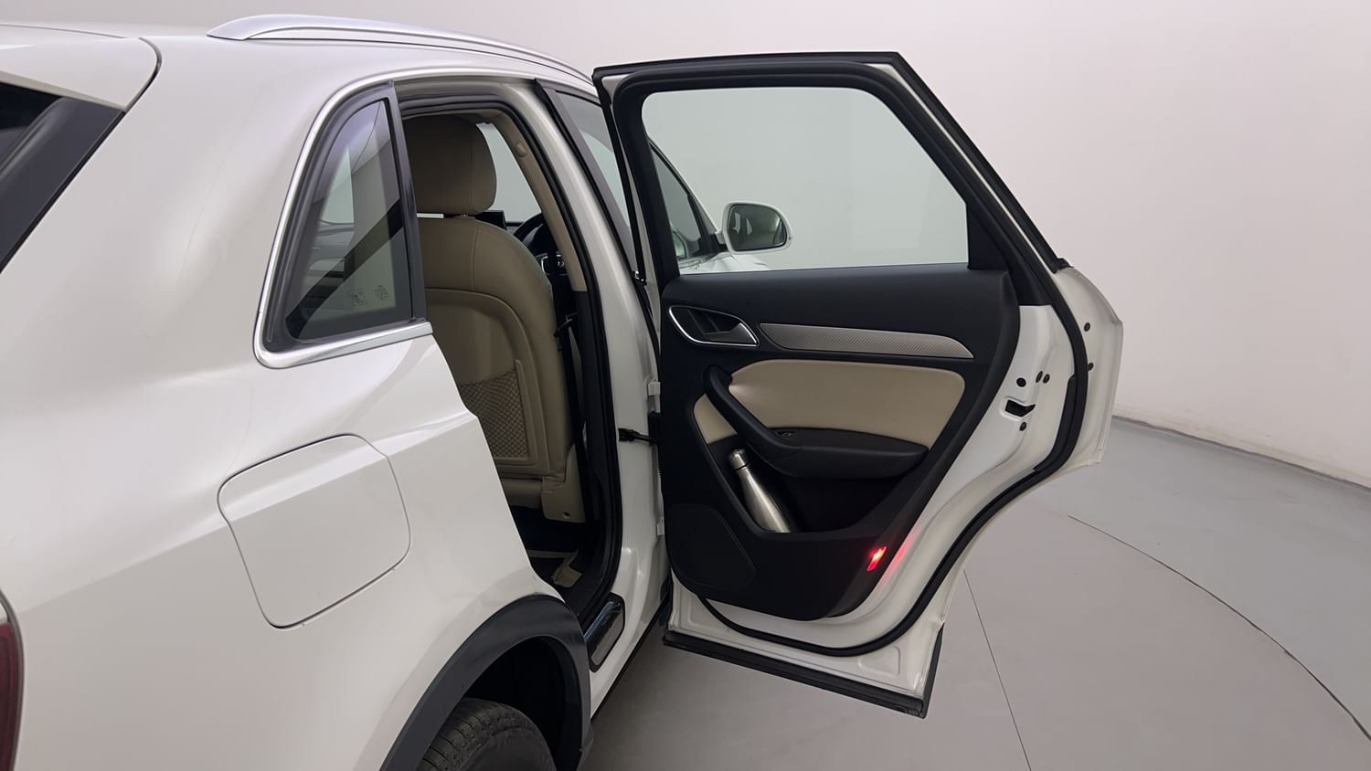 New Audi Q3 interior RIGHT REAR DOOR OPEN VIEW