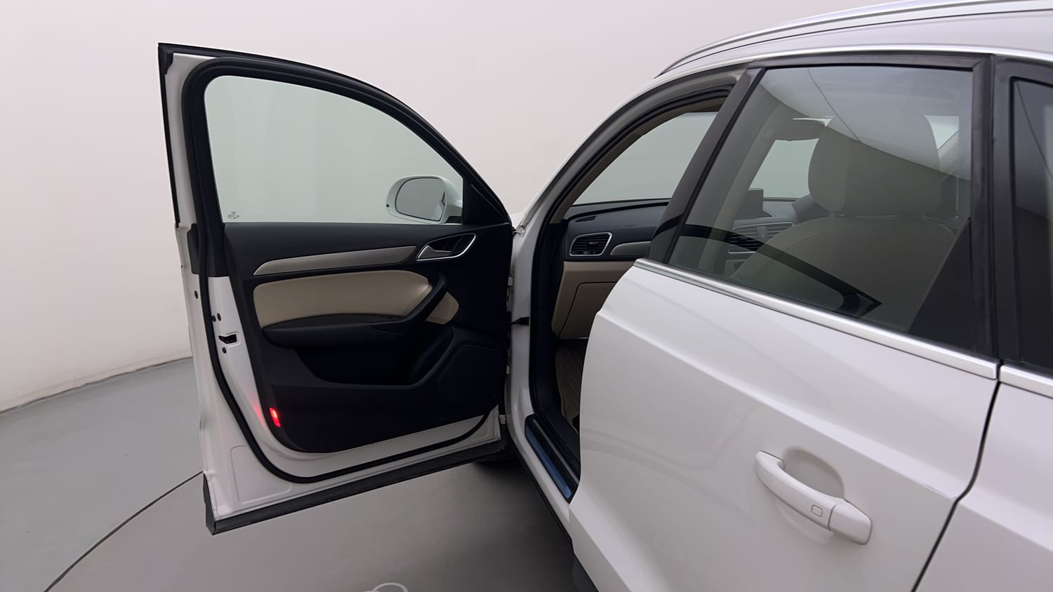New Audi Q3 interior LEFT FRONT DOOR OPEN VIEW
