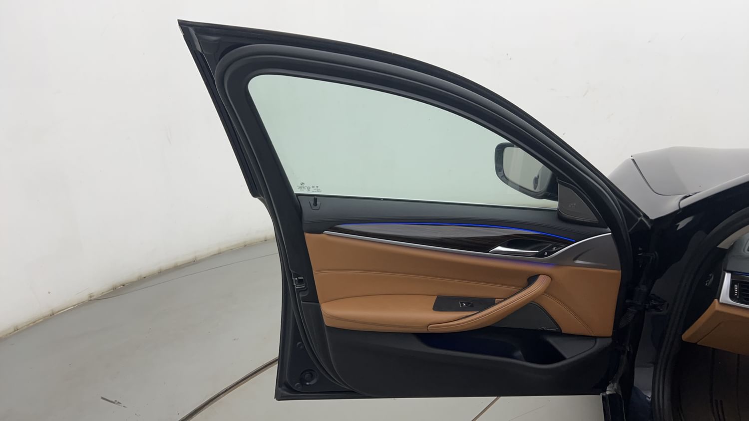 New BMW 5 Series interior LEFT FRONT DOOR OPEN VIEW