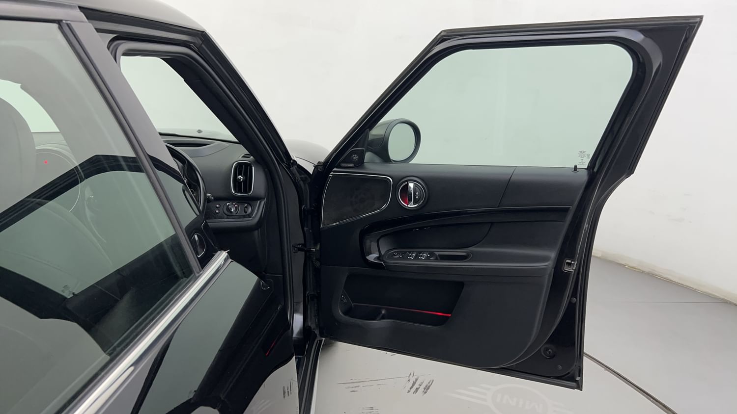 New Mini Countryman interior RIGHT FRONT DOOR OPEN VIEW