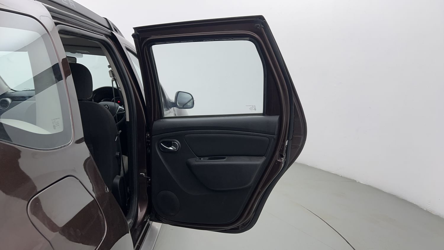 New Renault Duster interior RIGHT REAR DOOR OPEN VIEW