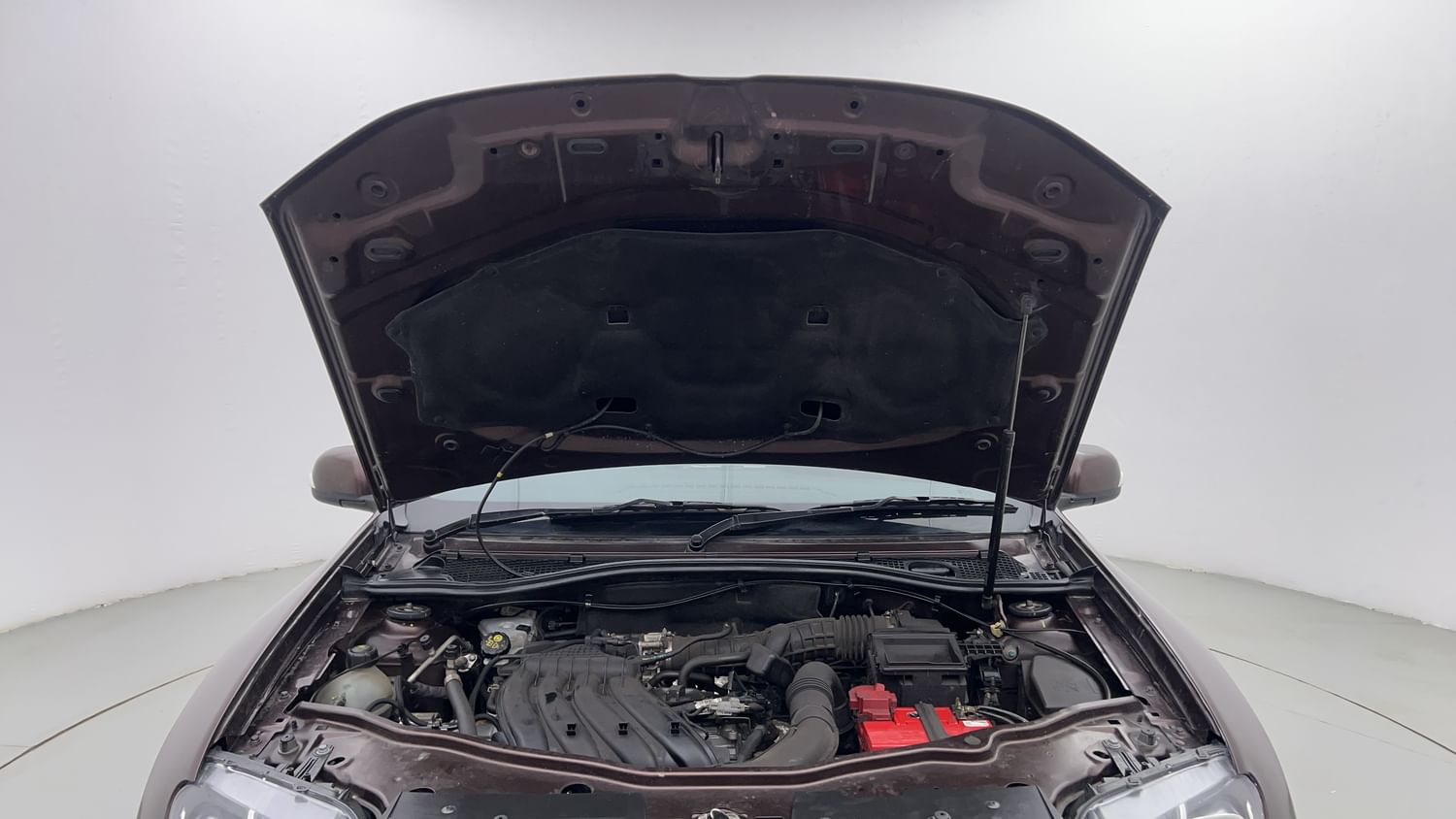 New Renault Duster engine ENGINE & BONNET OPEN FRONT VIEW