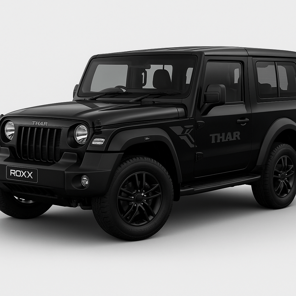 New Mahindra Thar Roxx Stealth Black